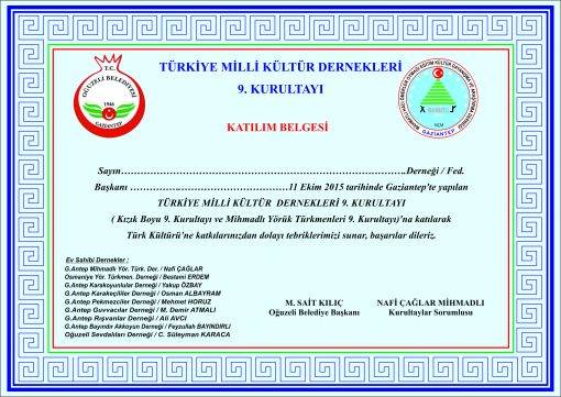  Mihmadlı / Mahmatlı 9. Kurultayı / 11 Ekim 2015